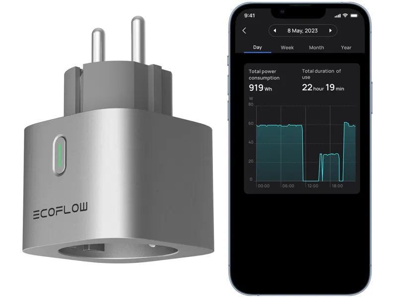 EcoFlow Smart Plug – Steckdose Silber