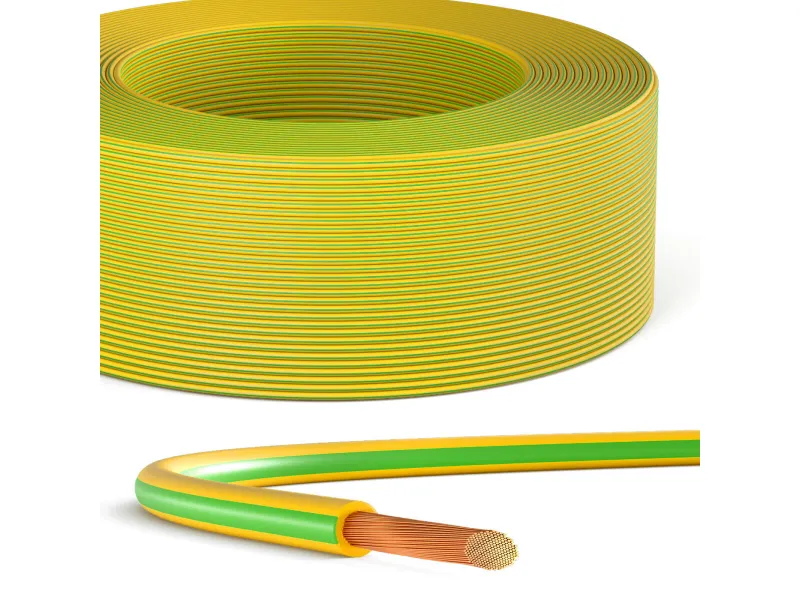 HB-Digital PVC Aderleitung 100 m – 16 mm² H07V-K Erdungskabel flexibel